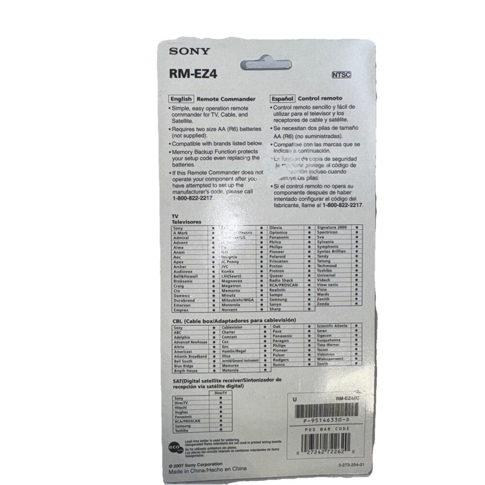 Sony‎ Remote Commander RM-EZ4 2 Component Multi Brand Remote Control  Bran New - Picture 2 of 6